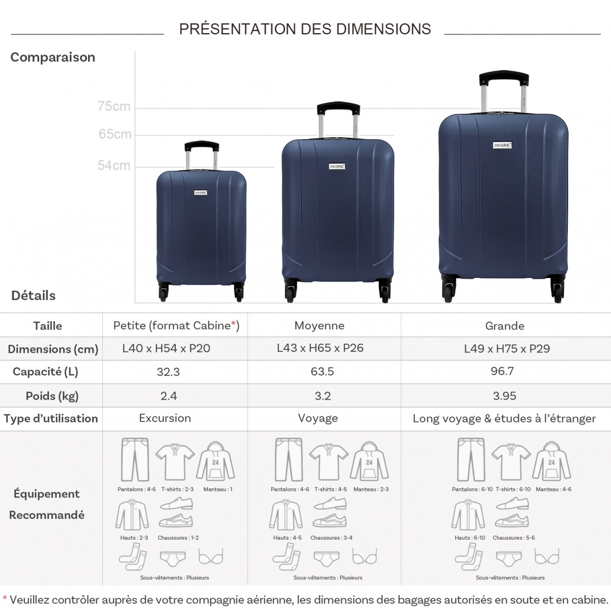 valise pour cabine